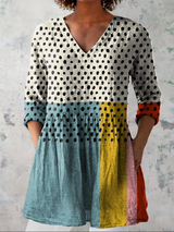 Alma | Lang Bluse med V-hals