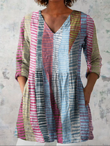 Ella | Lang Bluse med V-hals