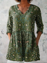 Marie | Lang Bluse med V-hals