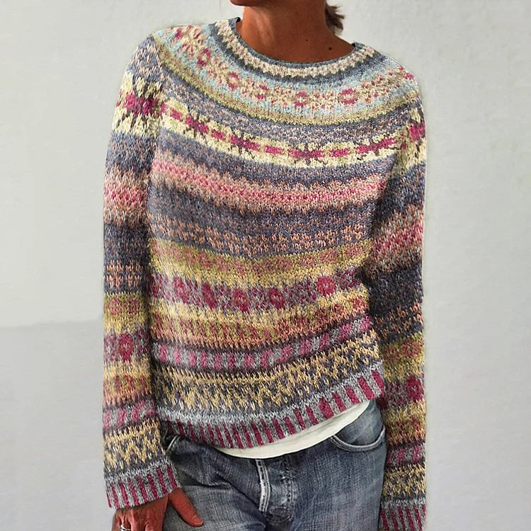 Loretta - Retro skandinavisk strikket sweater