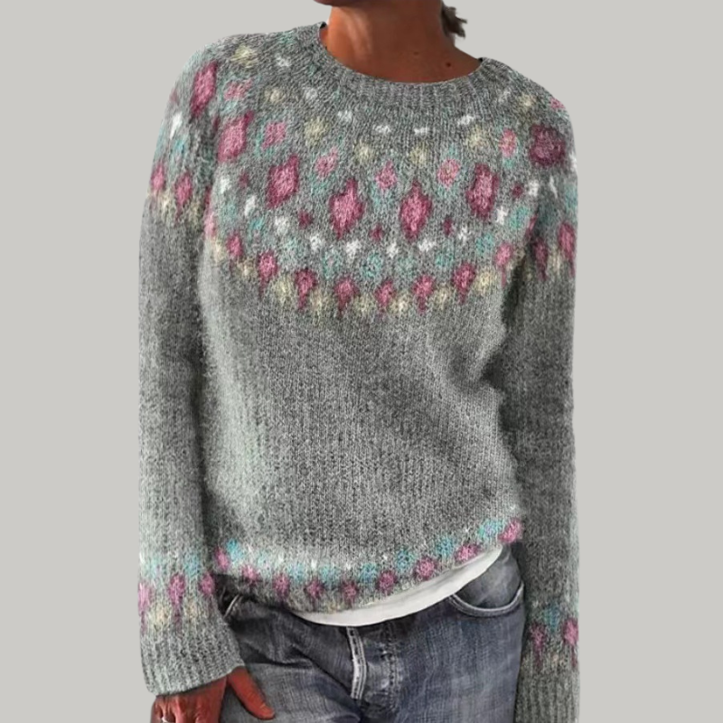 Jocelyn - Retro skandinavisk strikket sweater