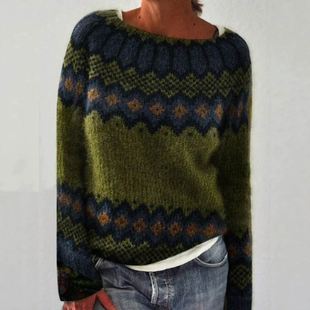 Willow - Retro skandinavisk strikket sweater