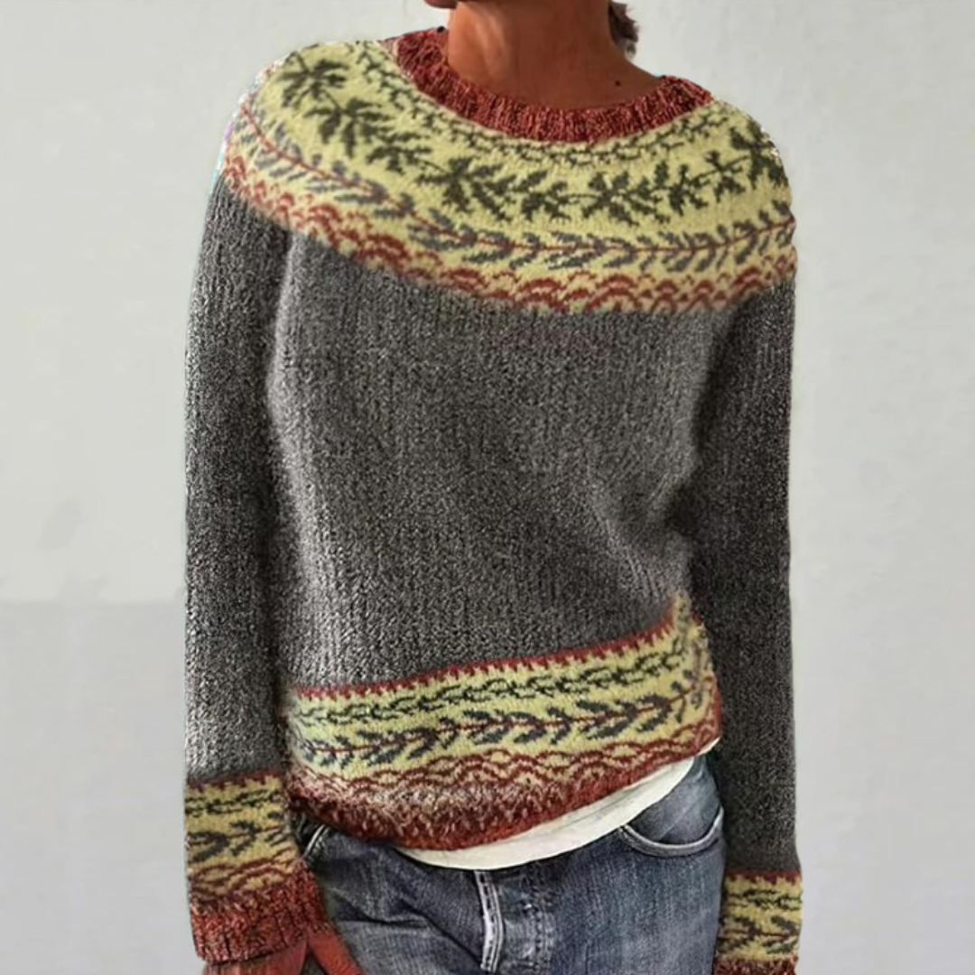 Ruby - Retro skandinavisk strikket sweater