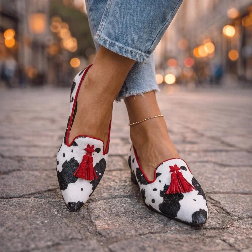 Dalia Loafers med Kvaster og Dyreprint