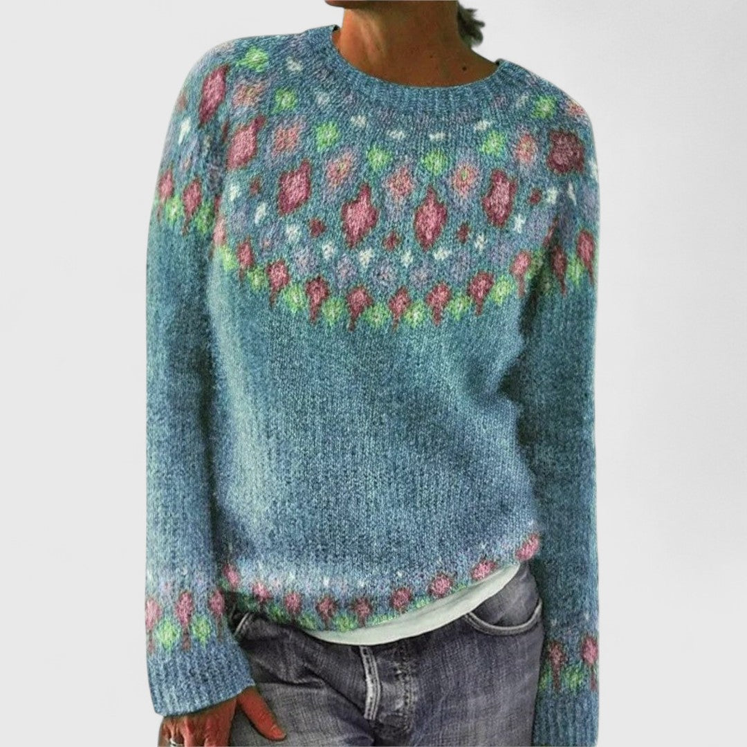 Patricia - Retro skandinavisk strikket sweater