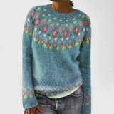 Patricia - Retro skandinavisk strikket sweater