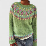 Sandra - Retro skandinavisk strikket sweater