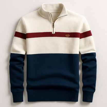 Lasse | Sweater med kort lynlås