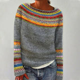 Charlotte - Retro skandinavisk strikket sweater