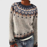 Brenda - Retro skandinavisk strikket sweater