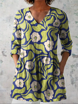 Margrethe | Lang Bluse med V-hals