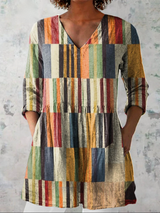 Klara | Lang Bluse med V-hals