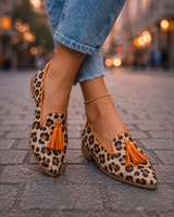 Nerina Leopard-loafers med Kvaster