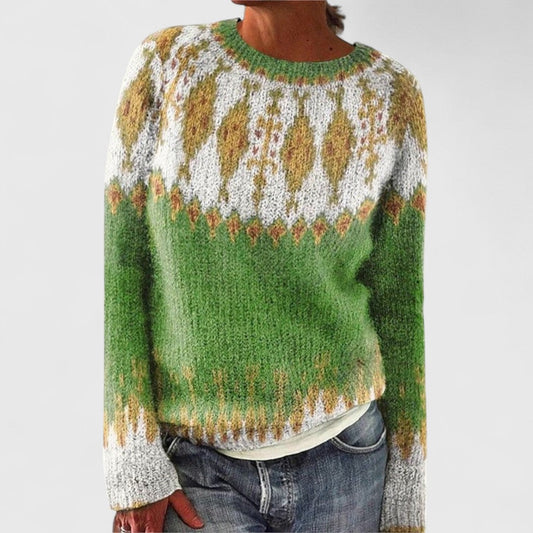 Linda - Retro skandinavisk strikket sweater
