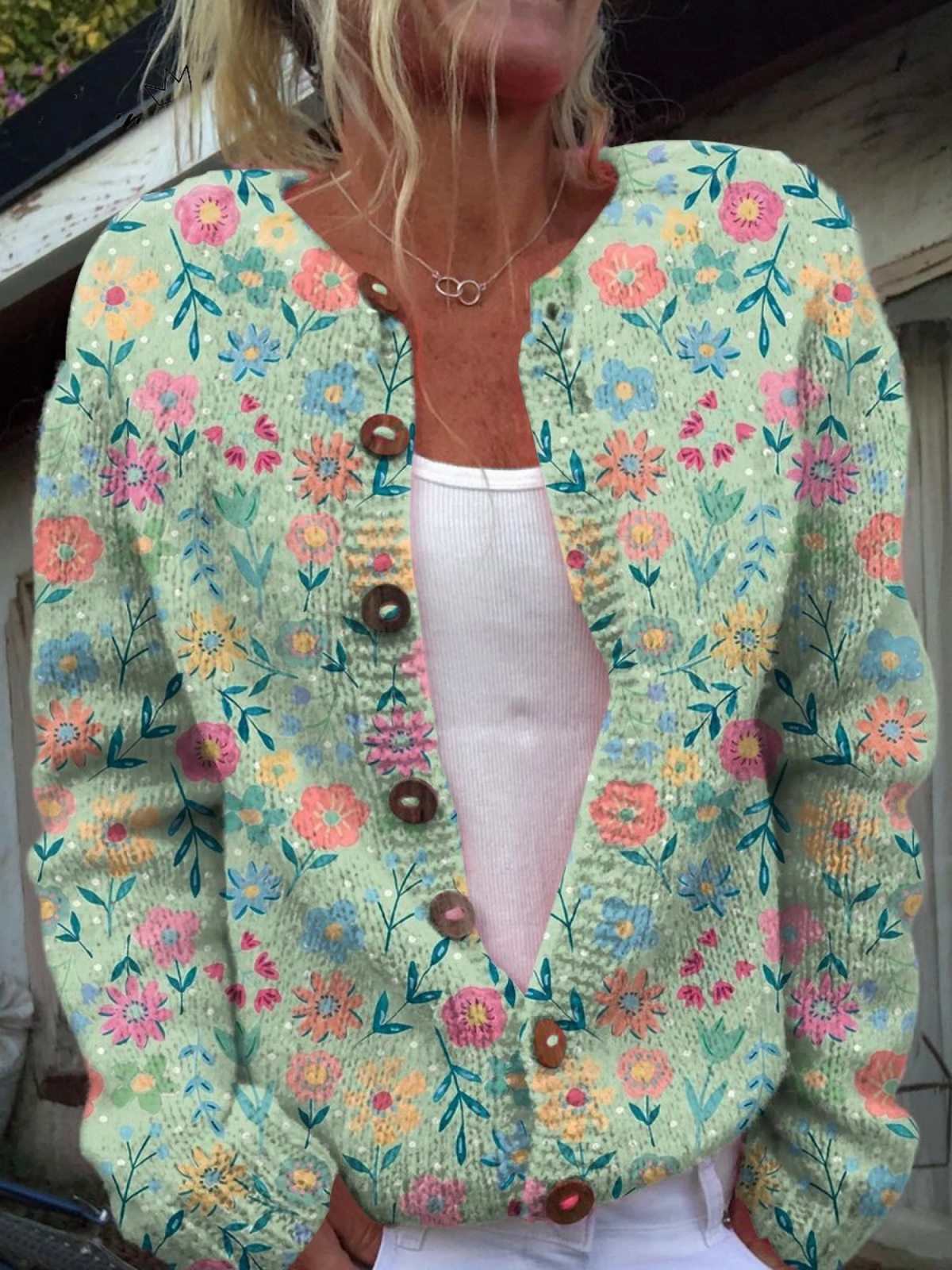 Foxfield™ | Vintage Blomstercardigan til Kvinder