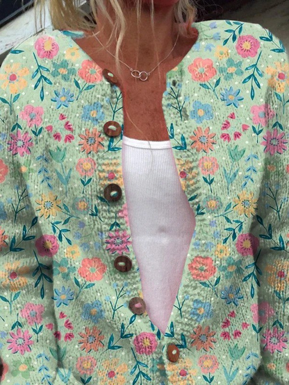 Foxfield™ | Vintage Blomstercardigan til Kvinder