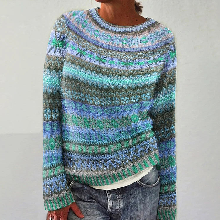Diane - Retro skandinavisk strikket sweater