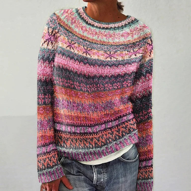 Brooke - Retro skandinavisk strikket sweater