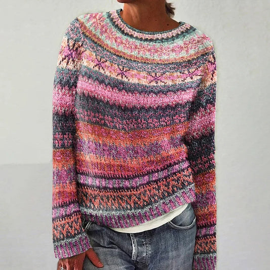 Brooke - Retro skandinavisk strikket sweater