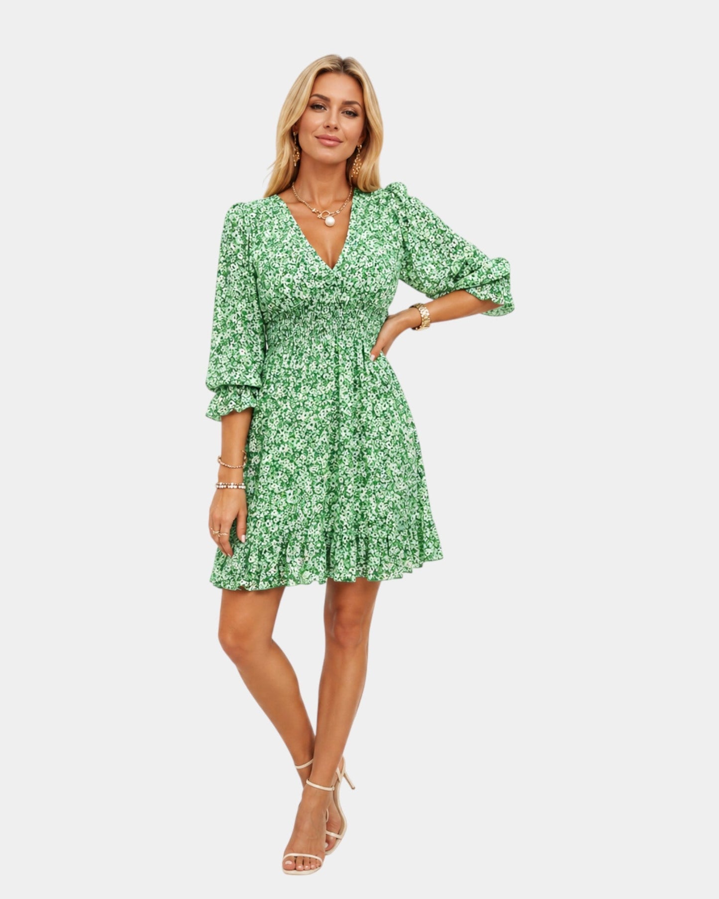 Solvej | Elegant blomstret kjole