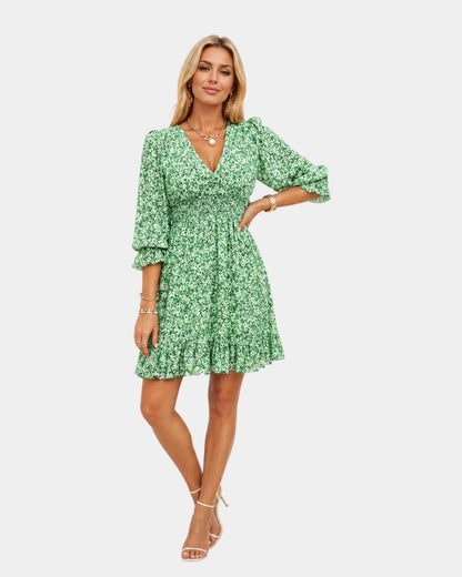 Solvej | Elegant blomstret kjole