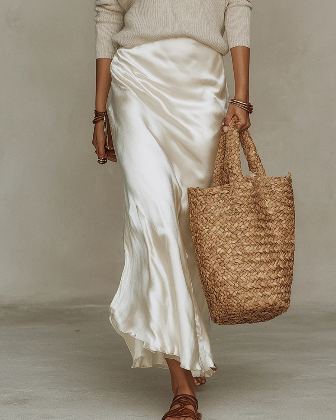 Eline | Elegant midikjole i satin