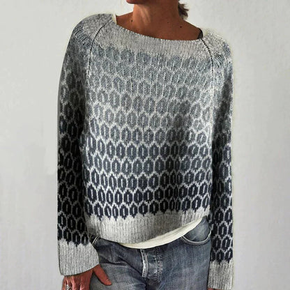 Sanya - Retro skandinavisk strikket sweater