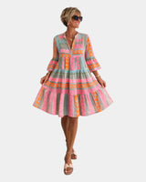 Sabine | Midikjole med geometrisk print