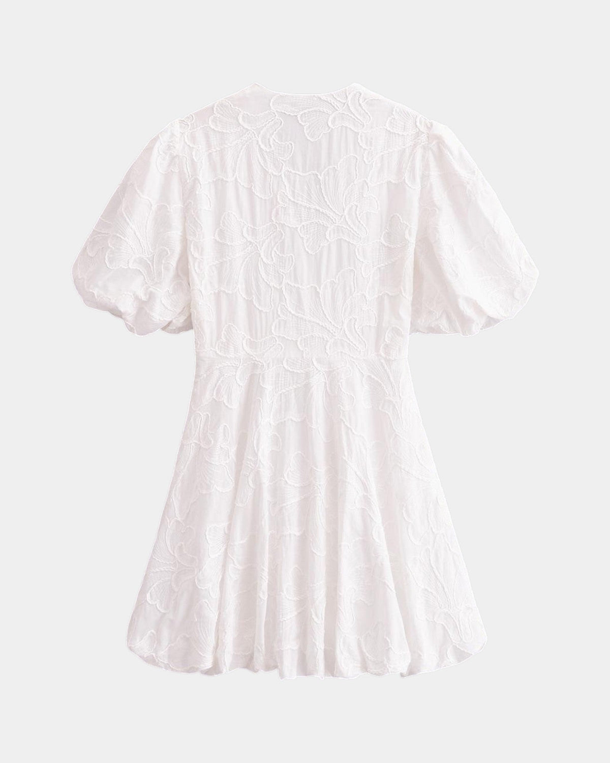 Oline | Broderet minikjole med flæseærmer