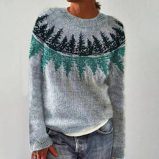 Ellie - Retro skandinavisk strikket sweater