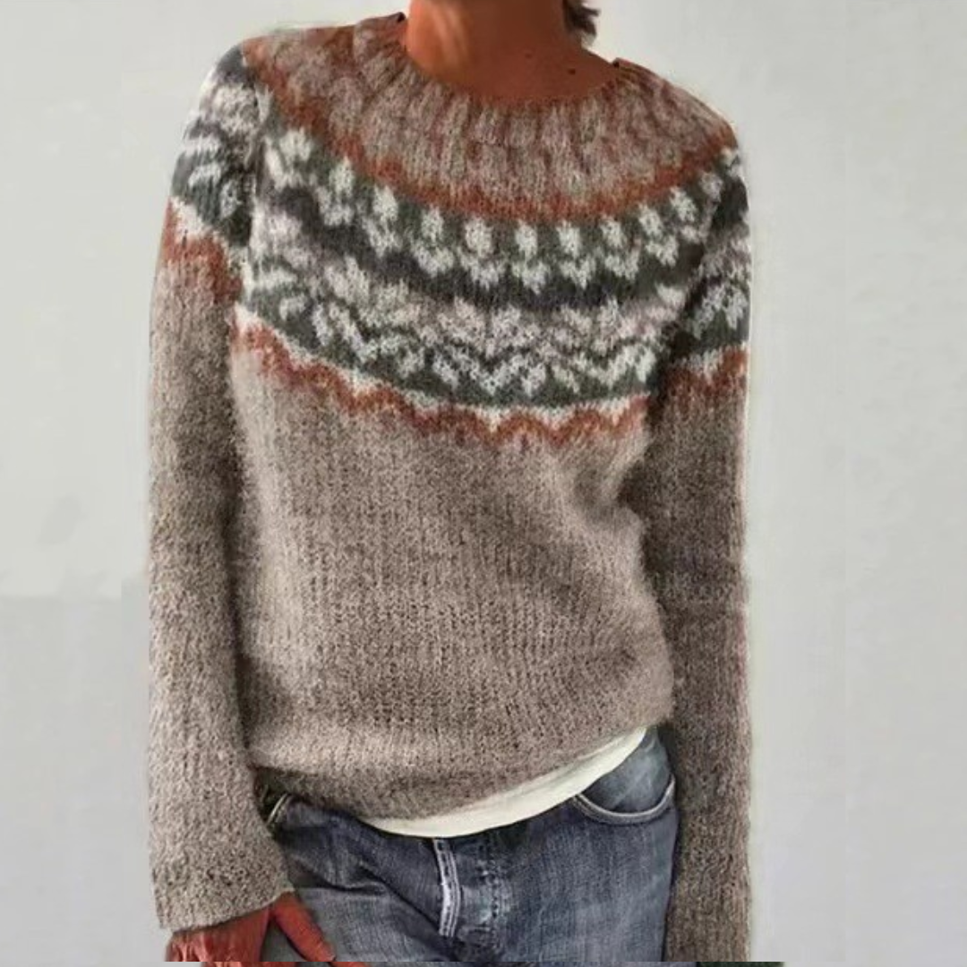 Debbie - Retro skandinavisk strikket sweater