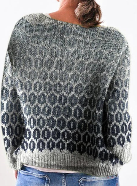 Sanya - Retro skandinavisk strikket sweater