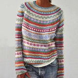 Violet - Retro skandinavisk strikket sweater