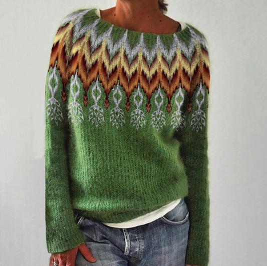 Juniper - Retro skandinavisk strikket sweater
