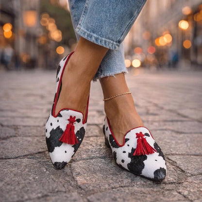 Dalia Loafers med Kvaster og Dyreprint