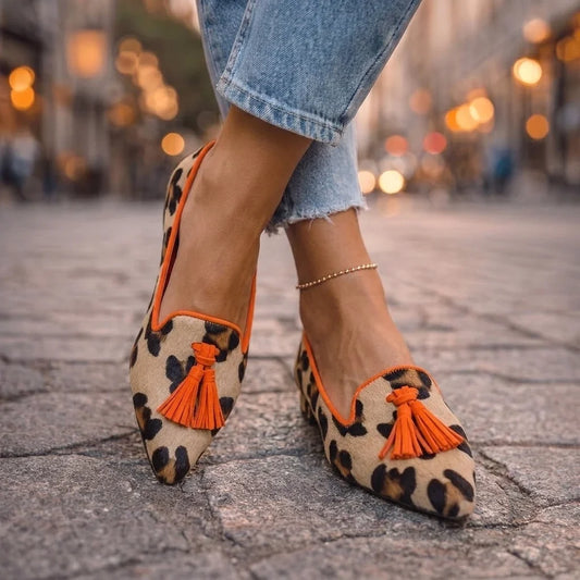 Livia Spidse Ballerinaer med Leopardprint