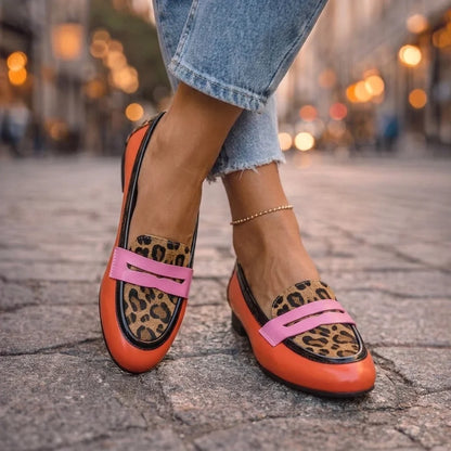 Rosalia Loafers med Leopardprint