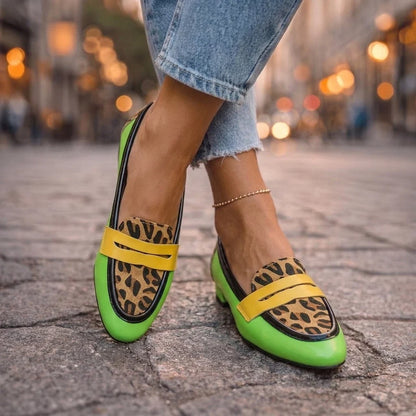 Rosalia Loafers med Leopardprint