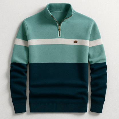 Lasse | Sweater med kort lynlås