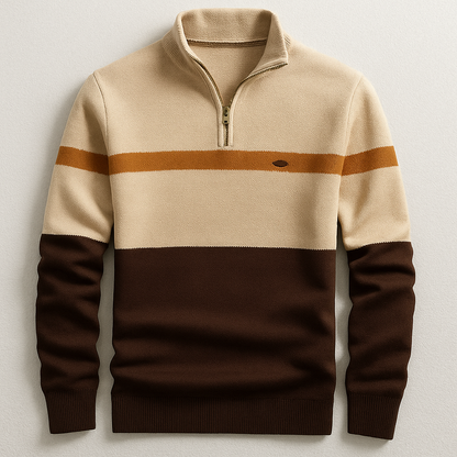 Lasse | Sweater med kort lynlås