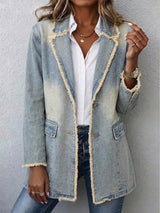 Dionne | Oversize Vintage-blazer med Rå Kant