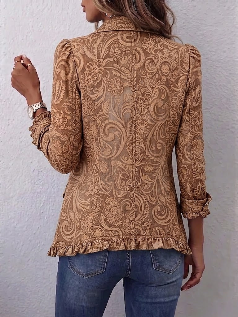 Vyclara | Bohemisk Vintage Jakke med Blomsterprint