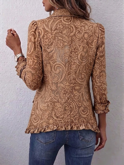 Vyclara | Bohemisk Vintage Jakke med Blomsterprint