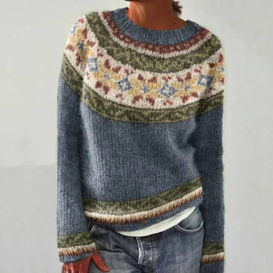 Hazel - Retro skandinavisk strikket sweater